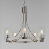 Maxim - 10465CDSN - Five Light Chandelier - Livingston - Satin Nickel