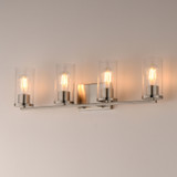 Maxim - 10464CDSN - Four Light Bath Vanity - Livingston - Satin Nickel