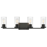 Maxim - 10464CDBK - Four Light Bath Vanity - Livingston - Black