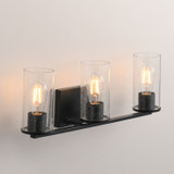 Maxim - 10463CDBK - Three Light Bath Vanity - Livingston - Black