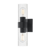 Maxim - 10462CDBK - Two Light Wall Sconce - Livingston - Black