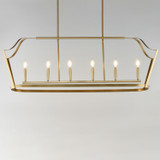 Maxim - 10427NAB - Six Light Linear Pendant - Arden - Natural