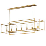 Maxim - 10417NAB - Seven Light Linear Pendant - Gridline - Natural Aged Brass