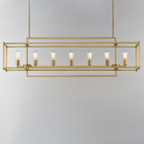 Maxim - 10417NAB - Seven Light Linear Pendant - Gridline - Natural Aged Brass