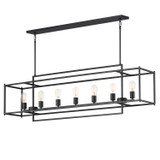 Maxim - 10417BK - Seven Light Linear Pendant - Gridline - Black