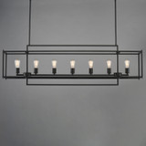Maxim - 10417BK - Seven Light Linear Pendant - Gridline - Black