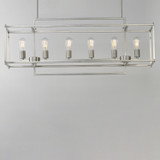 Maxim - 10416SN - Six Light Linear Pendant - Gridline - Satin Nickel