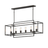 Maxim - 10416BK - Six Light Linear Pendant - Gridline - Black
