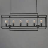 Maxim - 10416BK - Six Light Linear Pendant - Gridline - Black