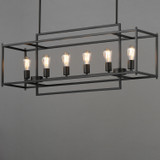Maxim - 10416BK - Six Light Linear Pendant - Gridline - Black