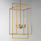 Maxim - 10413NAB - Four Light Pendant - Gridline - Natural Aged Brass