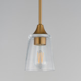 Maxim - 92880CLNAB - One Light Pendant - Hudson - Natural Aged Brass