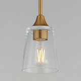 Maxim - 92880CLNAB - One Light Pendant - Hudson - Natural Aged Brass