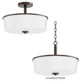 Maxim - 5695WTOI - Three Light Semi Flush/Pendant Convertible - Fuller - Oil Rubbed Bronze