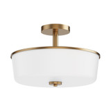 Maxim - 5695WTNAB - Three Light Semi Flush/Pendant Convertible - Fuller - Natural Aged Brass