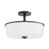 Maxim - 5695WTBK - Three Light Semi Flush/Pendant Convertible - Fuller - Black