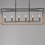Maxim - 28626BKWBR - Six Light Linear Pendant - SoHo - Black/Weathered Brass