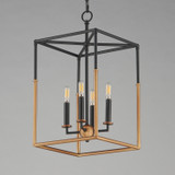 Maxim - 28624BKWBR - Four Light Pendant - SoHo - Black/Weathered Brass