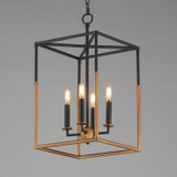 Maxim - 28624BKWBR - Four Light Pendant - SoHo - Black/Weathered Brass