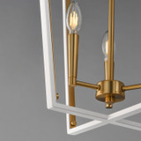 Maxim - 28613WTNAB - Three Light Pendant - Melrose - White/Natural Aged Brass