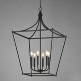 Maxim - 25316BK - Six Light Pendant - Clifton - Black