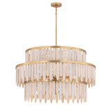 Maxim - 22514WWTNAB - Ten Light Chandelier - Marimba - Natural Aged Brass