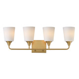 Maxim - 12884SWNAB - Four Light Bath Vanity - Hudson - Natural Aged Brass