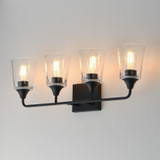 Maxim - 12884CLBK - Four Light Bath Vanity - Hudson - Black