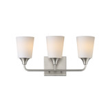 Maxim - 12883SWSN - Three Light Bath Vanity - Hudson - Satin Nickel