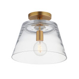 Maxim - 12880CLNAB - One Light Pendant - Hudson - Natural Aged Brass