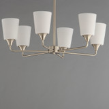 Maxim - 12876SWSN - Six Light Chandelier - Hudson - Satin Nickel