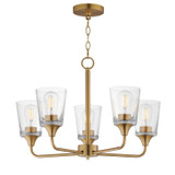 Maxim - 12875CLNAB - Five Light Chandelier - Hudson - Natural Aged Brass