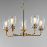 Maxim - 12875CLNAB - Five Light Chandelier - Hudson - Natural Aged Brass