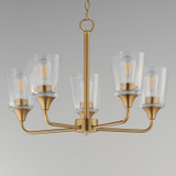 Maxim - 12875CLNAB - Five Light Chandelier - Hudson - Natural Aged Brass