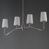 Maxim - 12697WTSN - Four Light Linear Chandelier - Durham - Satin Nickel