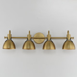 Maxim - 12344SBR - Four Light Wall Sconce - Dusk - Satin Brass