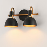 Maxim - 12342BKAB - Two Light Wall Sconce - Dusk - Black / Antique Brass