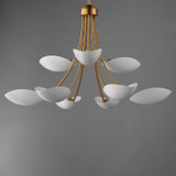 Maxim - 10829WTNAB - Nine Light Chandelier - Maris - White/Natural Aged Brass