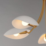 Maxim - 10825WTNAB - Five Light Chandelier - Maris - White/Natural Aged Brass