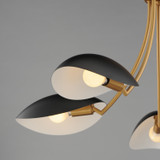 Maxim - 10825BKNAB - Five Light Chandelier - Maris - Black / Natural Aged Brass