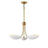 Maxim - 10824WTNAB - Three Light Pendant - Maris - White/Natural Aged Brass