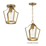 Maxim - 10421NAB - One Light Pendant / Semi-Flush - Arden - Natural Aged Brass