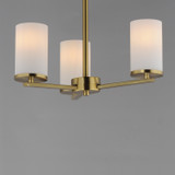Maxim - 10287SWSBR - Three Light Chandelier - Lateral - Satin Brass