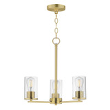 Maxim - 10287CLSBR - Three Light Chandelier - Lateral - Satin Brass
