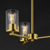 Maxim - 10287CLSBR - Three Light Chandelier - Lateral - Satin Brass