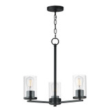 Maxim - 10287CLBK - Three Light Chandelier - Lateral - Black