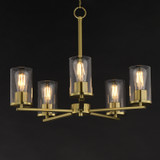 Maxim - 10286CLSBR - Five Light Chandelier - Lateral - Satin Brass