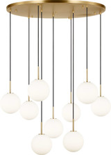 Visual Comfort Studio - SCRJCH206EBSOEG - Nine Light Chandelier - Sorelle - Estate Brass