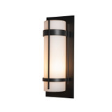 Hubbardton Forge - 305895-SKT-80-GG0240 - One Light Outdoor Wall Sconce - Banded - Coastal Black