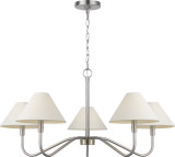 Visual Comfort Studio - DJC1205BN - Five Light Chandelier - Eldon - Brushed Nickel